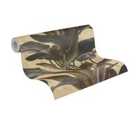 Livingwalls Floral Wallpaper Metropolitan Stories 2 A.S. Création Non-Woven 10.05 m x 0.53 m Brown Metallic Black Made in Germany 378624 37862-4