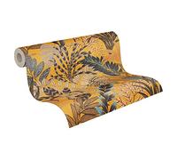 Livingwalls Floral Wallpaper Metropolitan Stories 2 A.S. Création Non-Woven 10.05 m x 0.53 m Brown Yellow Green Made in Germany 378601 37860-1