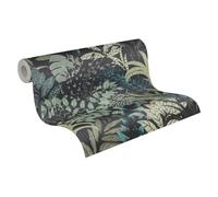 Livingwalls Floral Wallpaper Metropolitan Stories 2 A.S. Création Non-Woven 10.05 m x 0.53 m Green Black Made in Germany 378603 37860-3