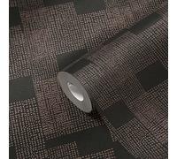 Livingwalls Geometric Wallpaper Desert Lodge Non-Woven Wallpaper 10.05 m x 0.53 m Bronze Black Made in Germany 385252 385252