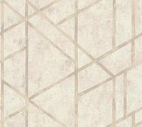 Livingwalls Geometric Wallpaper Metropolitan Stories Non-Woven Francesca - Milano 10.05 m x 0.53 m Creme Made in Germany 369284 36928-4