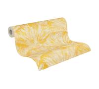 Livingwalls Hot Spots Graphic Non-Woven Wallpaper 10,05 m x 0,53 m - Yellow, Cream, Beige, Metallic - Floral Wallpaper - 781984