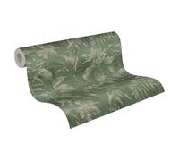 AS Creation Metropolitan Stories Jungle Leaves Green Metallic Wallpaper 78203-6
