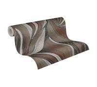 Livingwalls Hot Spots Non-Woven Wallpaper with Leaf Design in Brown, Black, Grey, Metallic - 10,05 x 0,53 m Designer Wallpaper Made in Germany - 786553