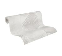 Livingwalls Hot Spots Non-Woven Wallpaper with Leaf Design in White, Light Grey - 10,05 x 0,53 m Designer Wallpaper Made in Germany - 786733