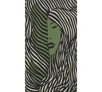 Livingwalls Hot Spots Photo Wallpaper Waves 1,59 m x 2,80 m - Cream, Green - Abstract Woman Wallpaper - 790164