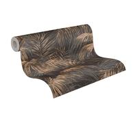 Livingwalls MICHALSKY 399812 Non-Woven Wallpaper Palm Trees Jungle Wallpaper in Black, Beige, Brown, Grey Luxury Wallpaper Designed