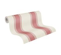 Non-woven wallpaper Michalsky stripes pattern red cream 39983-1 (4,90£/1qm)