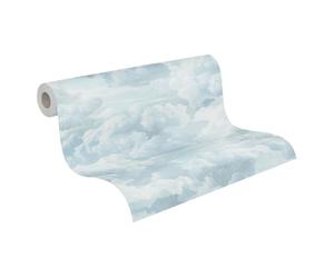 Livingwalls MICHALSKY 399853 Non-Woven Wallpaper Clouds Design Wallpaper Sky Nature in White/Blue - Luxury Wallpaper