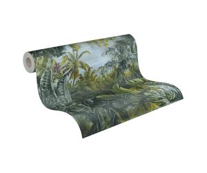 Livingwalls My Home My Spa 383561 Non-Woven Wallpaper Jungle Dark Green Vintage Green 10.05 x 0.53 m Made in Germany