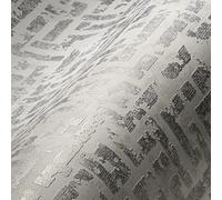 Livingwalls My Home My Spa 386951 Glitter Wallpaper Geometric White Glitter Wallpaper 10.05 x 0.53 m Made in Germany