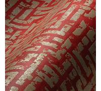 Livingwalls My Home My Spa 386954 Non-Woven Wallpaper Red Gold Glitter Wallpaper 10.05 x 0.53 m Made in Germany