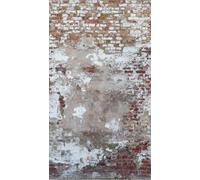 Livingwalls Non-Woven Wallpaper, Brick Wallpaper in Green, Brown and White, Wall Wallpaper for Various Rooms, XXL Wall Picture, 2.80 m x 1.59 m