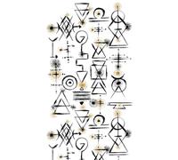 Livingwalls Non-Woven Wallpaper - Ethnic Wallpaper in Black, Gold and White - Wall Wallpaper for Various Rooms - XXL Wall Picture 2.80 m x 1.59 m