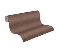 Non-woven wallpaper linen texture fabric look dark brown 39567-1 (2,47£/1qm)