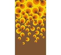 Livingwalls Non-Woven Wallpaper, Retro Wallpaper in Orange, Brown and Yellow, Wall Wallpaper for Various Rooms, XXL Wall Picture, 2.80 m x 1.59 m
