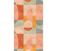 Livingwalls Photo Wallpaper 3D Effect in Pink, Orange, Yellow - Non-Woven Wallpaper 398581 with Motif on 1.59 m x 2.80 m - Made in Germany