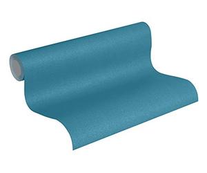 Livingwalls Plain Wallpaper Metropolitan Stories Non-Woven Lizzy - London 10.05 m x 0.53 m Blue Made in Germany 368996 36899-6