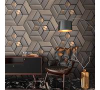 Livingwalls Travel Styles Non-Woven Wallpaper - Abstract Wallpaper in Grey and Taupe - Classic Wallpaper for Various Rooms in 1.59 m x 2.80 m