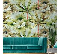 Livingwalls Travel Styles Non-Woven Wallpaper - Tropical Wallpaper in Blue and Green - Stylish Wallpaper for Various Rooms in 1.59 m x 2.80 m