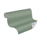 Livingwalls Wallpaper DESIGNDROP - precovered Non-Woven Wallpaper in Solid Colour in Green - 10,05m x 0,53m - Plain Wallpaper for Various Rooms - 784991