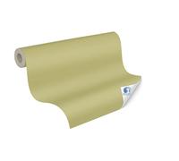 Livingwalls Wallpaper DESIGNDROP - precovered Non-Woven Wallpaper in Solid Colour in Green - 10,05m x 0,53m - Plain Wallpaper for Various Rooms - 784993