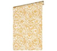 Livingwalls Wallpaper Floral 387064 Luxury Wallpaper Gold White Designer Tendrils Baroque 10.05 x 0.70 m Made in Germany