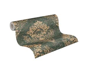 Livingwalls Wallpaper Metropolitan Stories 2 A.S. Création Non-Woven 10.05 m x 0.53 m Beige Brown Green Made in Germany 379011 37901-1
