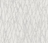 Livingwalls Wallpaper White Silver Design Wallpaper 395632 with Structure and Glitter - Non-Woven Wallpaper with Metallic Effect - 10.05 m x 0.53 m - Made in Germany