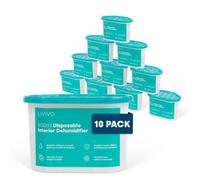 Livivo 10 Pack 500Ml Interior Disposable Dehumidifiers Moisture Absorbers For Damp Mould & Condensation In Home Wardrobe Bathroom