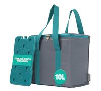 LIVIVO 10L Lunch Bag with Freezer Block - Insulated Lunch Bag for Men - Portable Thermal Lunch Bag with Handles, PEVA Lining, 600D Polyester - Mens Lunch Bag for Work, Picnics, Camping, Beach & Travel
