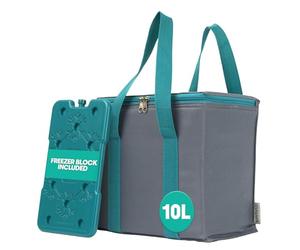 LIVIVO 10L Lunch Bag with Freezer Block - Insulated Lunch Bag for Men - Portable Thermal Lunch Bag with Handles, PEVA Lining, 600D Polyester - Mens Lunch Bag for Work, Picnics, Camping, Beach & Travel