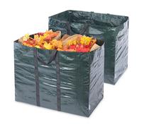 Livivo 150L Reusable Garden Waste Bags Set Of 2 In Dark Green Dark Green One Size