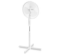 LIVIVO 16 Inch Pedestal Fan - Powerful 3 Speed Settings Electric Floor Fan for Cool Airflow with Mesh Safety Grill - Standing Fan for Bedroom, Office and Living Room - White