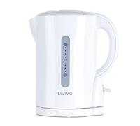 LIVIVO 1L Cordless 900W Kettle Compact for Travel, Guest Room, Office Makes 4 Cups of tea & coffee - Boil Protection & Auto Shut off [Energy Class A+] (White)