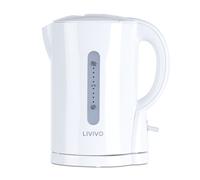 LIVIVO 1L Cordless Travel Kettle - Compact 900W, Auto Shut-off & Boil Protection in White LIVIVO White