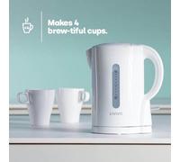 Livivo 1L Travel Kettle White Compact Electric Kettle Cordless 4 Cup 1000W With Auto Shut Off Boil Dry Protection