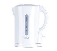 LIVIVO 1L Travel Kettle White, Grey Compact Electric Kettle 4 Cup Cordless 1000W