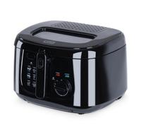 LIVIVO 2.5L Deep Fat Fryer - Electric Chip Fryer with Non-Stick Coating, Viewing Window, Built in Odour Filter and Removable Lid for Easy Cleaning - Compact Deep Fat Fryers Easy Clean - Black