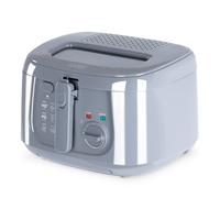 LIVIVO 2.5L Deep Fat Fryer - Electric Chip Fryer with Non-Stick Coating, Viewing Window, Built in Odour Filter and Removable Lid for Easy Cleaning - Compact Deep Fat Fryers Easy Clean - Grtey