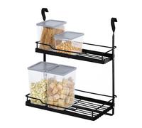 LIVIVO 2-Tier Hanging Spice Rack in Black LIVIVO Black