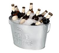 24L Galvanized Steel Ice Bucket - Ideal for Parties, BBQs, and Picnics LIVIVO Metallic Silver One Size