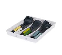 Livivo Non Slip White Utensil Drawer Tray