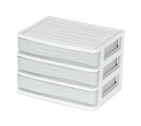Livivo 3 Drawer Small Desk Organiser - Grey