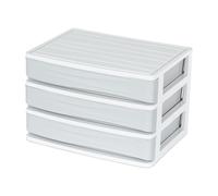Livivo 3 Drawer Large Desk Organiser - Grey