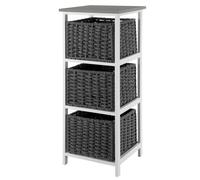 LIVIVO 3 Drawer 'Habi' Scandi Style Bedside Storage Cabinet - Large in Black LIVIVO Black