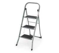 LIVIVO 3 Step Folding Ladder Steel Frame Handrail