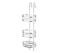 Livivo 3 Tier Hanging Shower Caddy - Oval Black Bathroom Organiser, Sleek, Tidy & Lightweight Design, Shelf Rack
