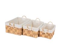Livivo Seagrass Woven Baskets, Set Of 3 - Natural