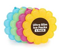 LIVIVO 4 Pack Freezer Blocks - 110g Ice Packs for Cool Bags - Reusable Cool Blocks, BPA Free Mini Lunch Box Ice Packs, for School, Work, Picnics, Travel & Summer Days (Sunflower)